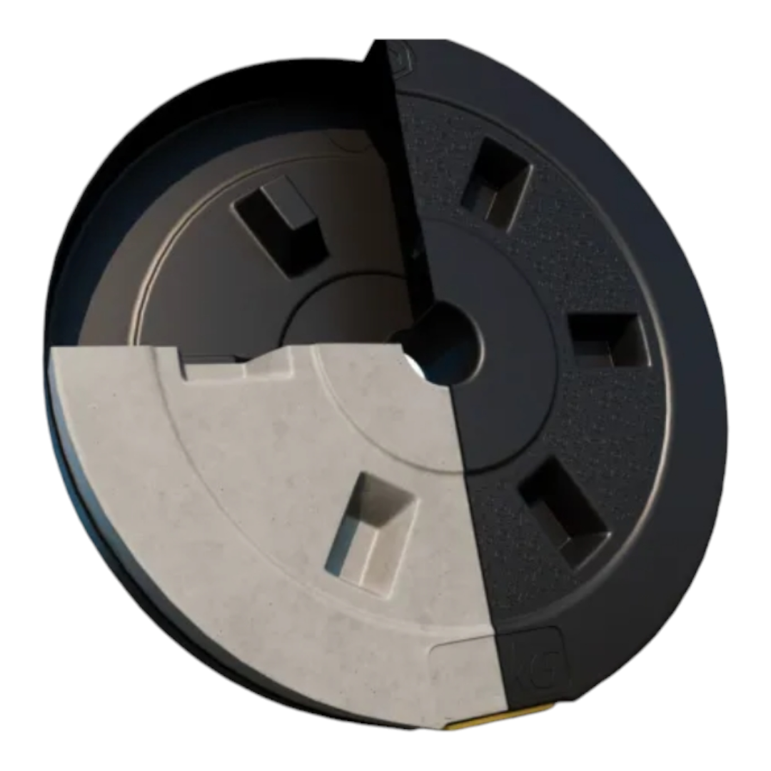 Диск до штанги Newt Rock/RN Sport/Elitum ф30 (Бітум) 2,5 кг - Зображення 2