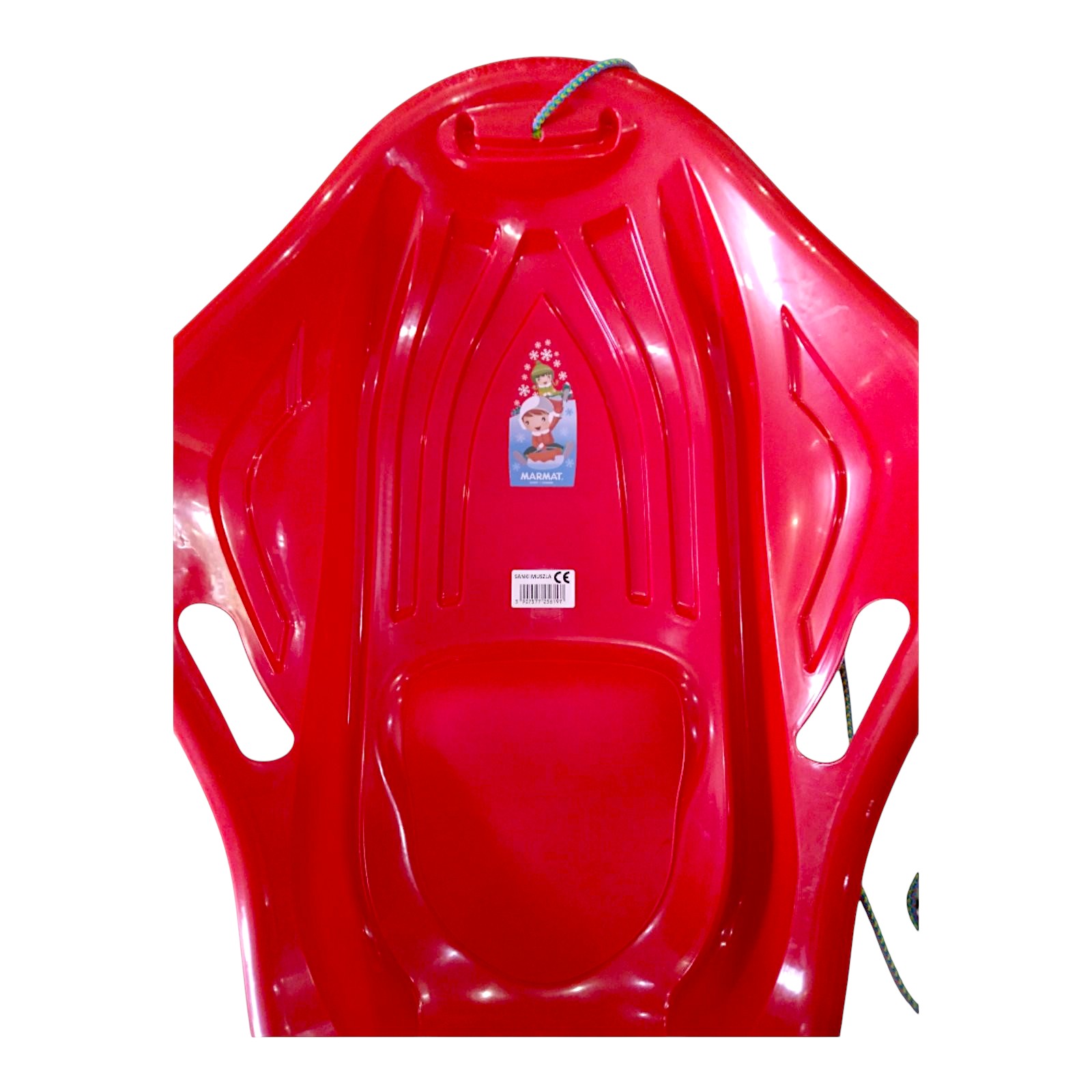 Санки-снігокати мушля льодянка з'їзд дитячі із ручками Marmat Muszla Червоні - Зображення 4