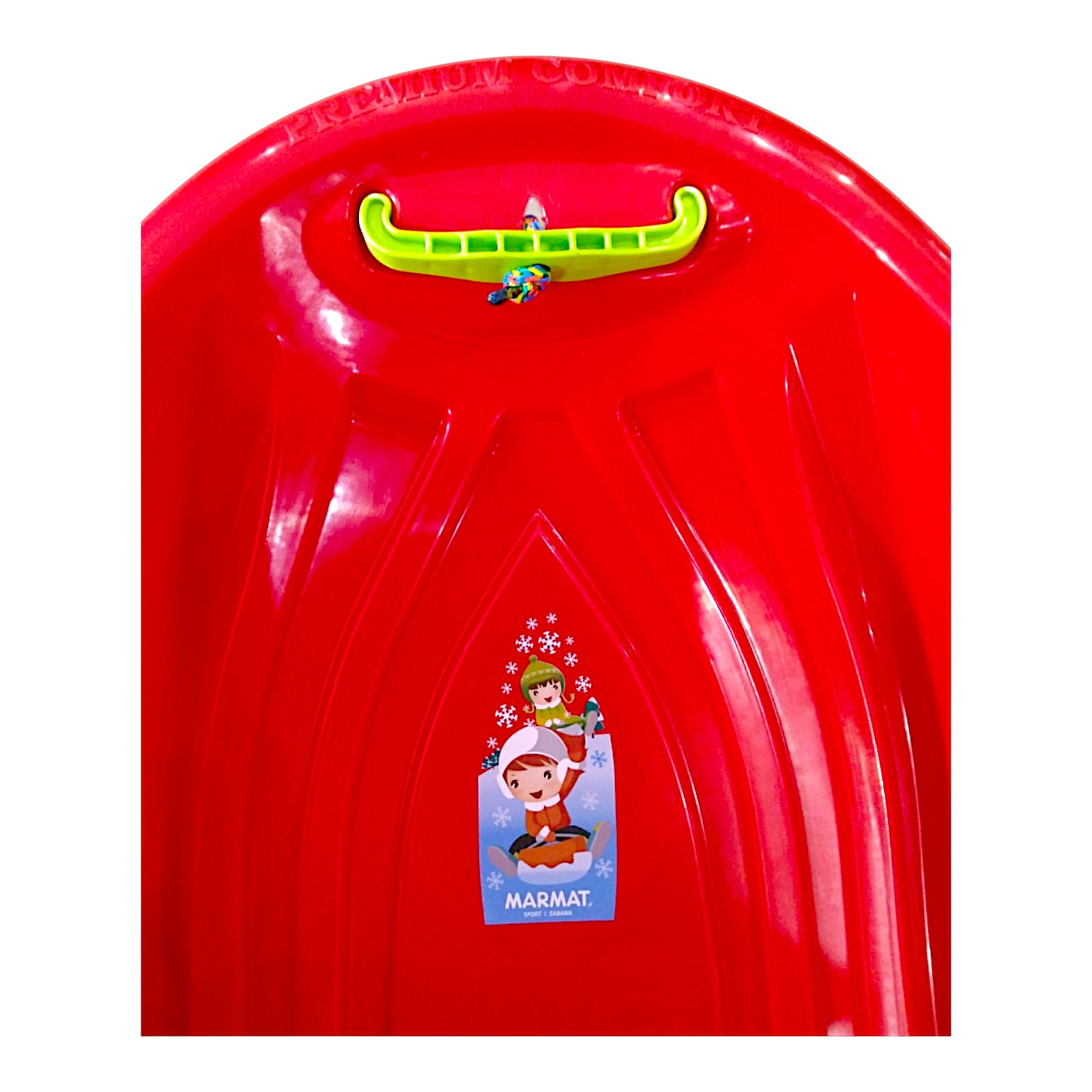 Санки-снігокати мушля льодянка з'їзд дитячі із ручками Marmat Muszla Червоні - Зображення 7