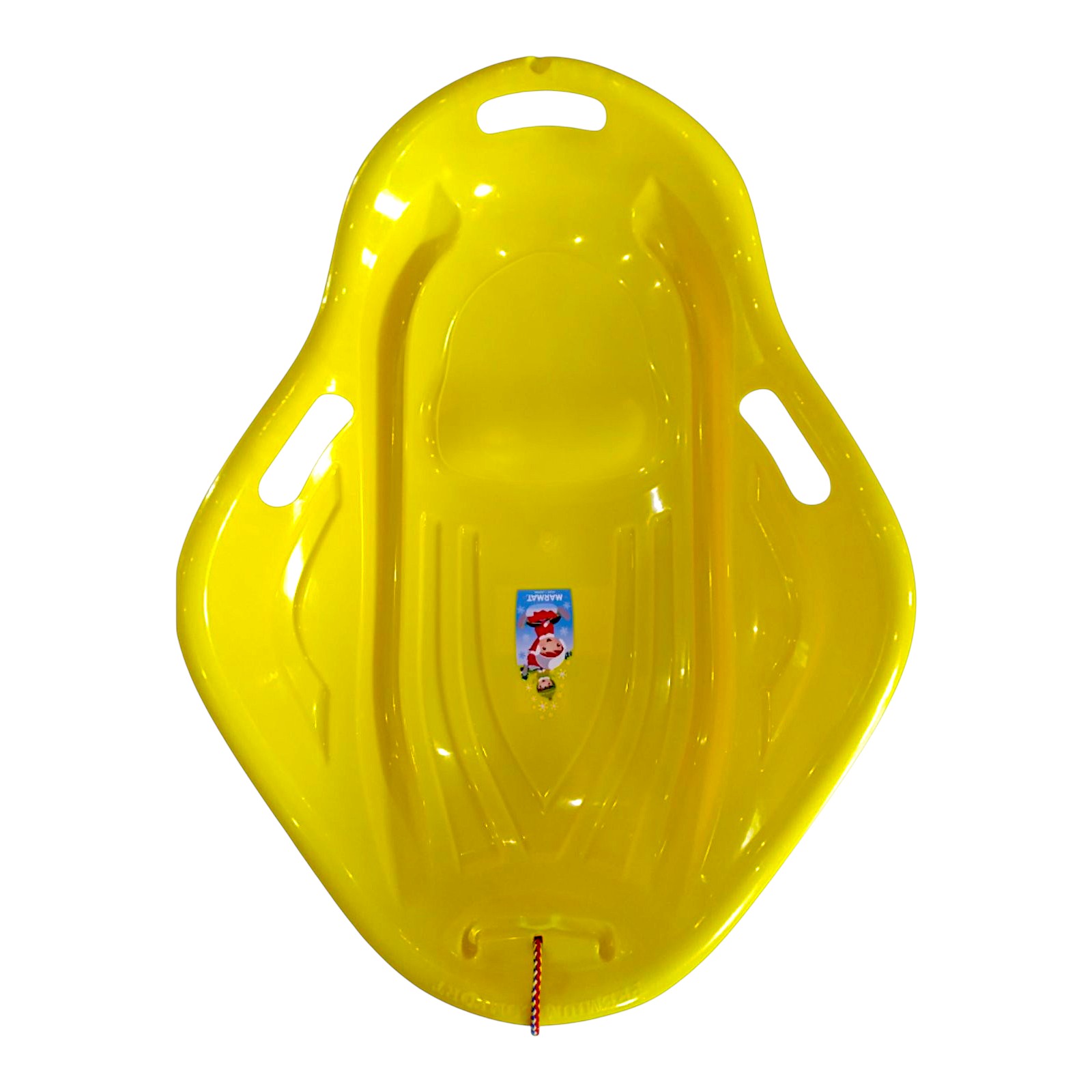 Санки-снігокати мушля льодянка з'їзд дитячі із ручками Marmat Muszla Жовті - Зображення 2