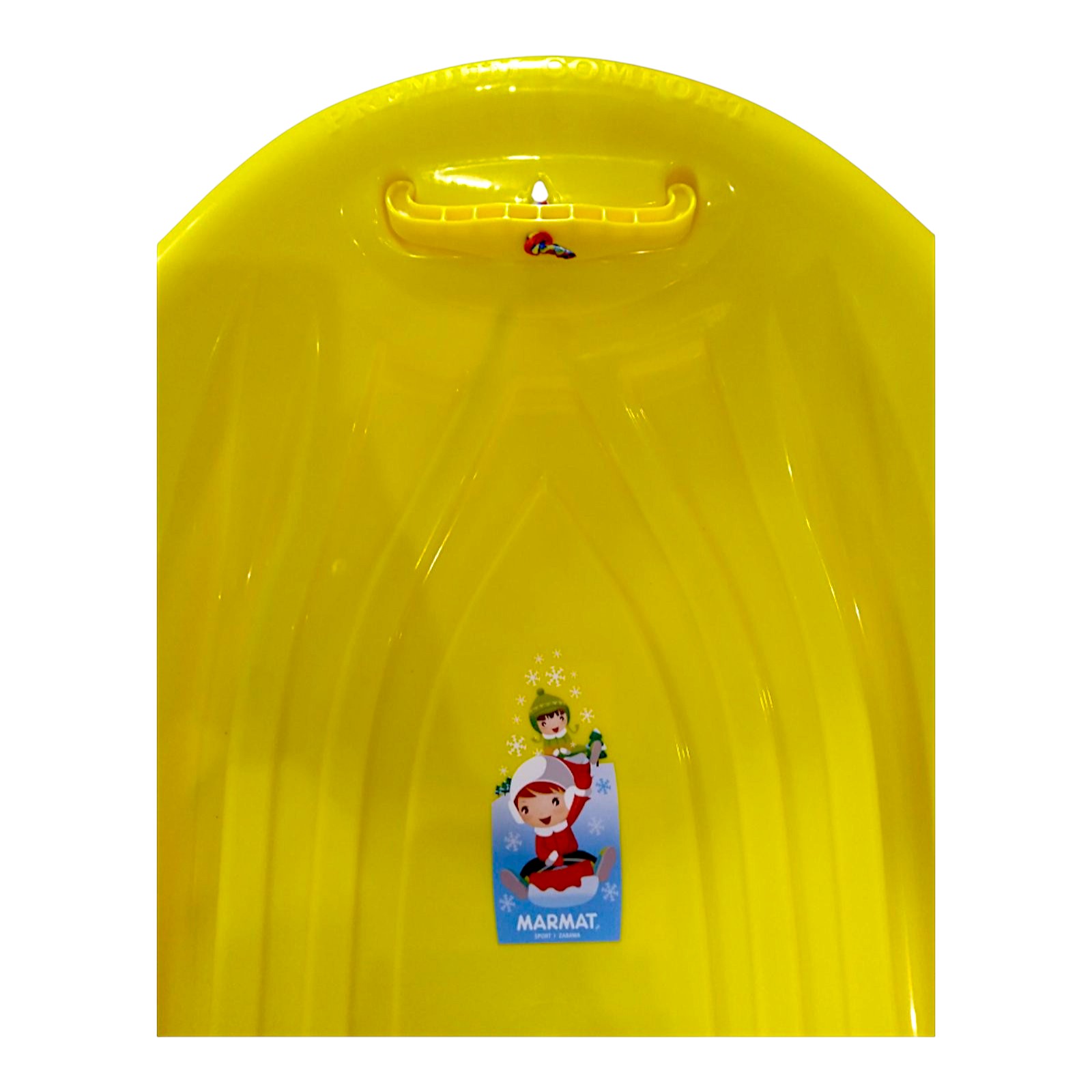 Санки-снігокати мушля льодянка з'їзд дитячі із ручками Marmat Muszla Жовті - Зображення 3