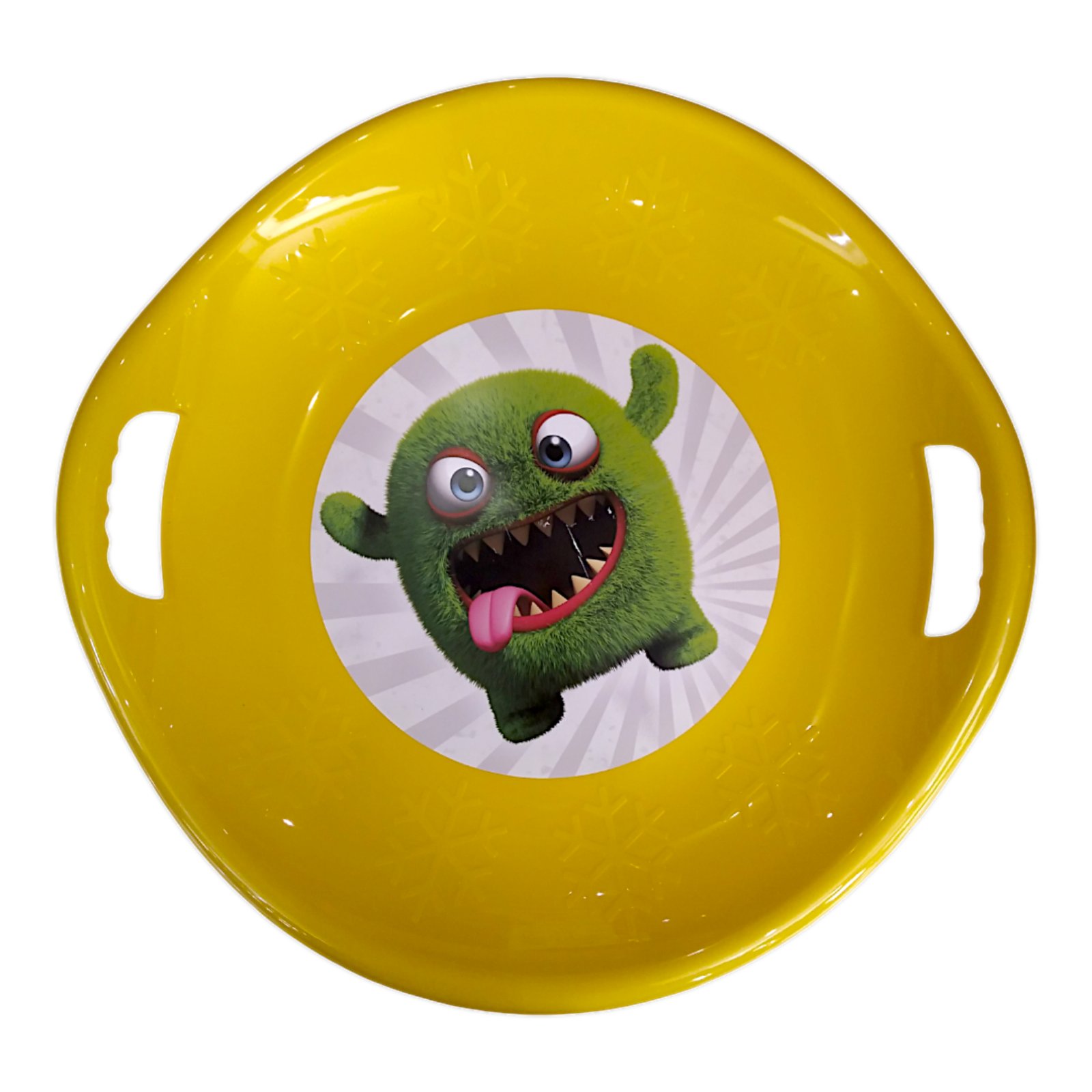 Санки-ледянка тарілка-з'їзд Marmat Snowflake Жовта - Зображення 2