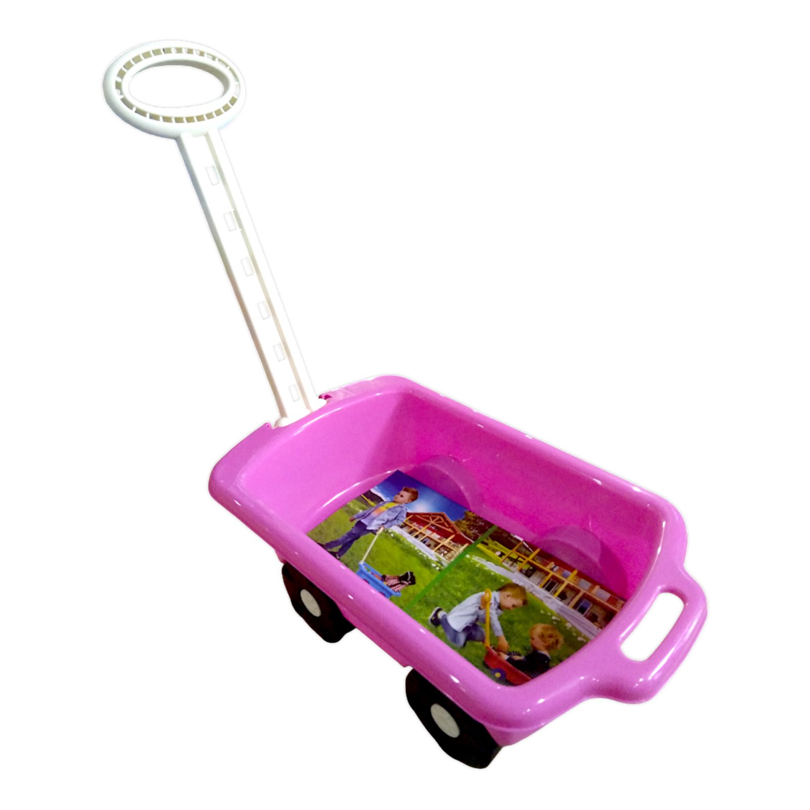 Дитячий Візок каталка з ручкою MARMAT Рожевий - Зображення 3