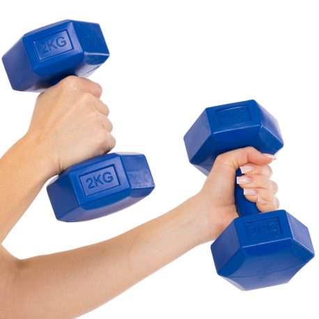 Гантелі Cement (покриття пластик) Zelart TA-4758 2 кг (2 шт)