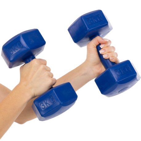 Гантелі Cement (покриття пластик) Zelart TA-4758 3 кг (2 шт)