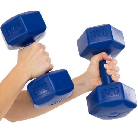 Гантелі Cement (покриття пластик) Zelart TA-4758 4 кг (2 шт)