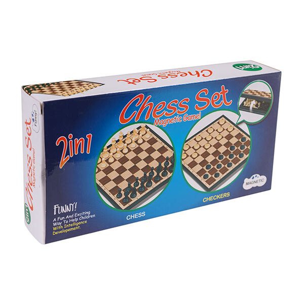 Шахи та шашки 2в1 CHESS SET 8308-2 магнітні 18*18 см - Зображення 3